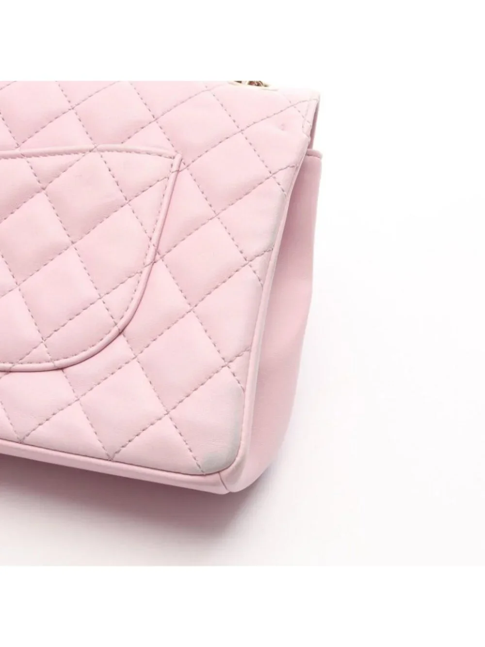 Chanel Shoulder Bag Quilted Single Flap Light Pink Lambskin Chain